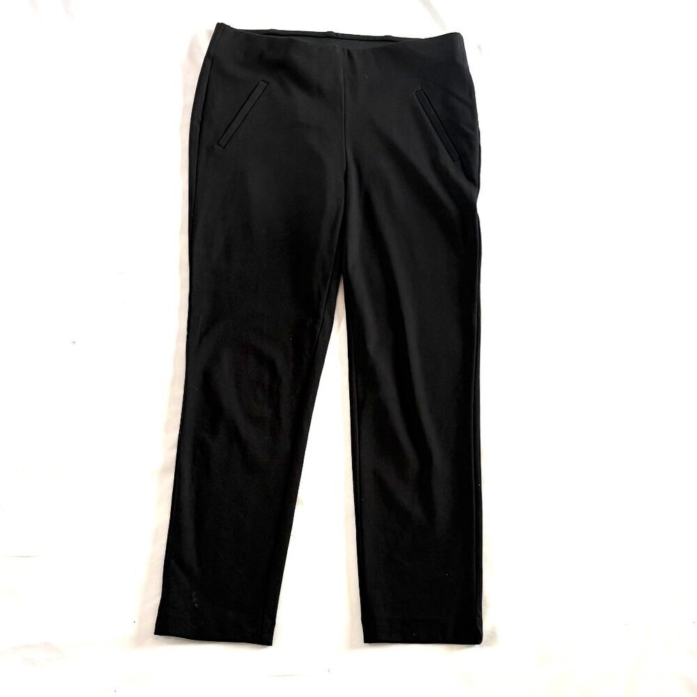 Chico's black knit pants Size 0 stretch cropped ankle